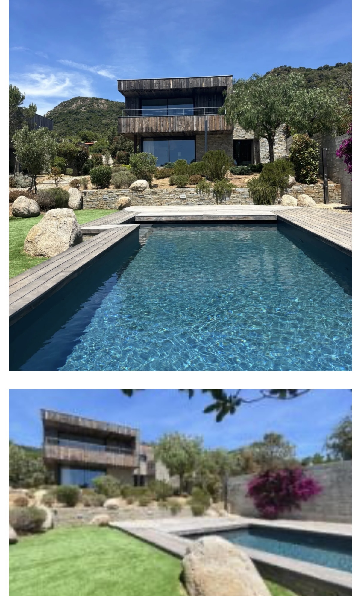 Piscine et jardin paysagé